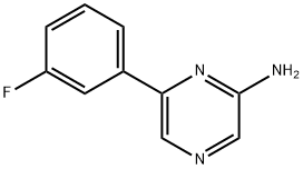 2-Amino-6-(3-fluorophenyl)pyrazine Struktur