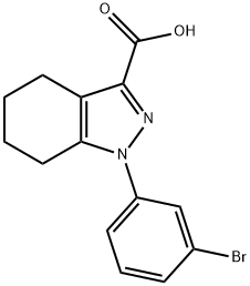 1-(3-bromophenyl)-4,5,6,7-tetrahydro-1H-indazole-3-carboxylic acid Struktur