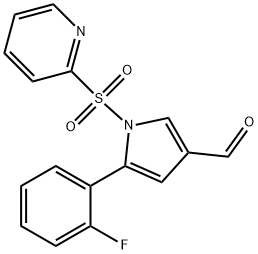 5-(2-FLUOROPHENYL)-1-(PYRIDIN-2-YLSULFONYL)-1H-PYRROLE-3-CARBALDEHYDE Struktur