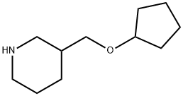 3-[(cyclopentyloxy)methyl]piperidine Struktur