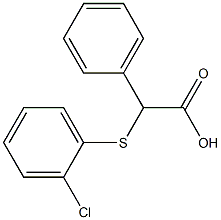 2-[(2-chlorophenyl)sulfanyl]-2-phenylacetic acid Struktur