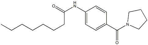 N-[4-(1-pyrrolidinylcarbonyl)phenyl]octanamide Struktur