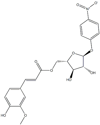 4-Nitrophenyl 5-O-trans-feruloyl-a-L-arabinofuranoside Struktur