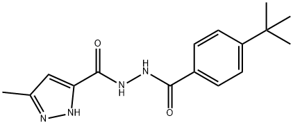 N'-[4-(tert-butyl)benzoyl]-3-methyl-1H-pyrazole-5-carbohydrazide Struktur