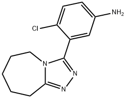 4-CHLORO-3-(6,7,8,9-TETRAHYDRO-5H-[1,2,4]TRIAZOLO[4,3-A]AZEPIN-3-YL)ANILINE Struktur