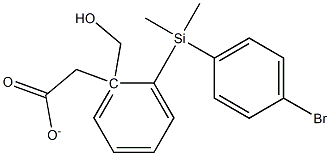 Acetic acid 2-[(4-bromo-phenyl)-dimethyl-silanyl]-benzyl ester Struktur