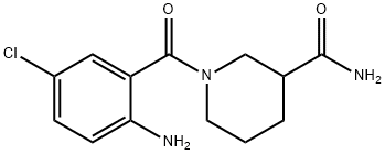 1-(2-amino-5-chlorobenzoyl)piperidine-3-carboxamide Struktur