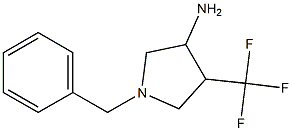 1-benzyl-4-(trifluoromethyl)pyrrolidin-3-amine Struktur