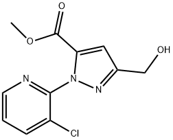 methyl 1-(3-chloropyridin-2-yl)-3-(hydroxymethyl)-1H-pyrazole-5-carboxylate Struktur