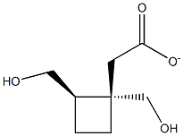 [(1R,2S)-2-(Hydroxymethyl)cyclobutyl]methyl Acetate Struktur