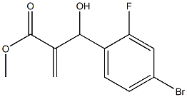 methyl 2-[(4-bromo-2-fluorophenyl)(hydroxy)methyl]prop-2-enoate Struktur