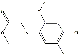 methyl 2-[(4-chloro-2-methoxy-5-methylphenyl)amino]acetate Struktur