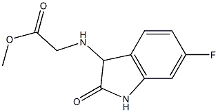 methyl 2-[(6-fluoro-2-oxo-2,3-dihydro-1H-indol-3-yl)amino]acetate Struktur