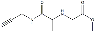 methyl 2-{[1-(prop-2-yn-1-ylcarbamoyl)ethyl]amino}acetate Struktur