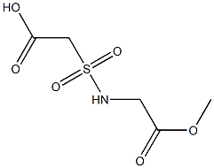 2-[(2-methoxy-2-oxoethyl)sulfamoyl]acetic acid Struktur