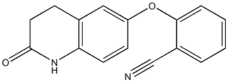 2-[(2-oxo-1,2,3,4-tetrahydroquinolin-6-yl)oxy]benzonitrile Struktur