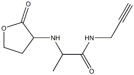 2-[(2-oxooxolan-3-yl)amino]-N-(prop-2-yn-1-yl)propanamide Struktur