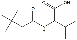 2-[(3,3-dimethylbutanoyl)amino]-3-methylbutanoic acid Struktur