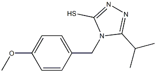 4-[(4-methoxyphenyl)methyl]-5-(propan-2-yl)-4H-1,2,4-triazole-3-thiol Struktur