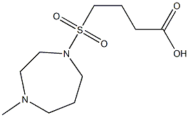 4-[(4-methyl-1,4-diazepane-1-)sulfonyl]butanoic acid Struktur