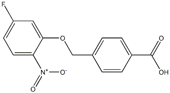 4-[(5-fluoro-2-nitrophenoxy)methyl]benzoic acid Struktur