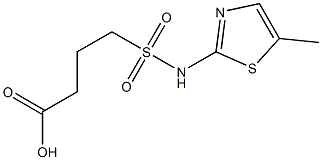 4-[(5-methyl-1,3-thiazol-2-yl)sulfamoyl]butanoic acid Struktur