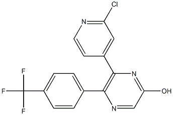 6-(2-CHLOROPYRIDIN-4-YL)-5-[4-(TRIFLUOROMETHYL)PHENYL]PYRAZIN-2-OL Struktur