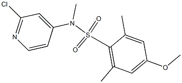 N-(2-CHLOROPYRIDIN-4-YL)-4-METHOXY-N,2,6-TRIMETHYLBENZENESULFONAMIDE Struktur