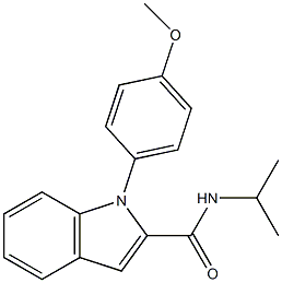 N-ISOPROPYL-1-(4-METHOXYPHENYL)-1H-INDOLE-2-CARBOXAMIDE Struktur