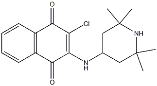 2-chloro-3-[(2,2,6,6-tetramethyl-4-piperidyl)amino]-1,4-dihydronaphthalene- 1,4-dione Struktur