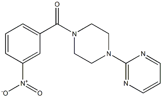 (3-nitrophenyl)(4-pyrimidin-2-ylpiperazino)methanone Struktur