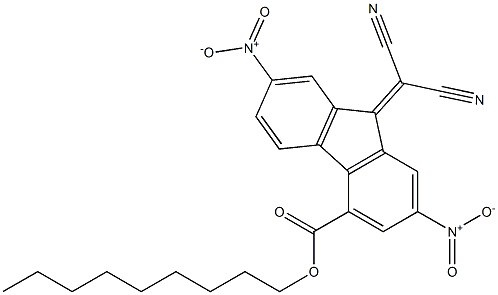 nonyl 9-(dicyanomethylidene)-2,7-dinitro-9H-fluorene-4-carboxylate Struktur