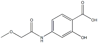 2-hydroxy-4-[(methoxyacetyl)amino]benzoic acid Struktur