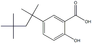 2-hydroxy-5-(2,4,4-trimethylpentan-2-yl)benzoic acid Struktur