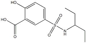 2-hydroxy-5-(pentan-3-ylsulfamoyl)benzoic acid Struktur