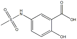 2-hydroxy-5-[(methylsulfonyl)amino]benzoic acid Struktur