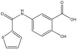 2-hydroxy-5-[(thien-2-ylcarbonyl)amino]benzoic acid Struktur