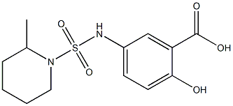 2-hydroxy-5-{[(2-methylpiperidine-1-)sulfonyl]amino}benzoic acid Struktur