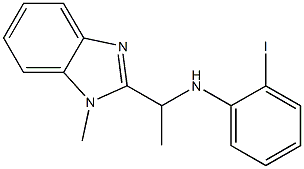 2-iodo-N-[1-(1-methyl-1H-1,3-benzodiazol-2-yl)ethyl]aniline Struktur