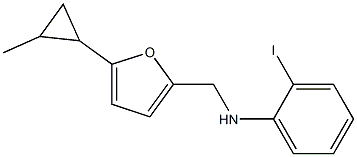 2-iodo-N-{[5-(2-methylcyclopropyl)furan-2-yl]methyl}aniline Struktur