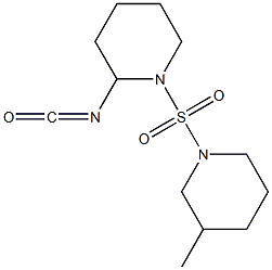 2-isocyanato-1-[(3-methylpiperidine-1-)sulfonyl]piperidine Struktur