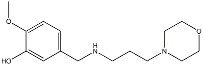 2-methoxy-5-({[3-(morpholin-4-yl)propyl]amino}methyl)phenol Struktur