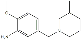 2-methoxy-5-[(3-methylpiperidin-1-yl)methyl]aniline Struktur