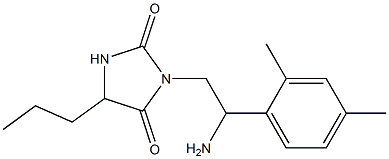 3-[2-amino-2-(2,4-dimethylphenyl)ethyl]-5-propylimidazolidine-2,4-dione Struktur