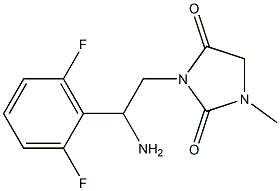 3-[2-amino-2-(2,6-difluorophenyl)ethyl]-1-methylimidazolidine-2,4-dione Struktur