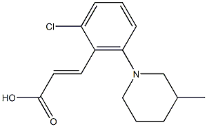 3-[2-chloro-6-(3-methylpiperidin-1-yl)phenyl]prop-2-enoic acid Struktur