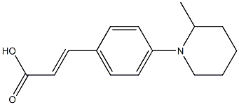 3-[4-(2-methylpiperidin-1-yl)phenyl]prop-2-enoic acid Struktur