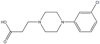 3-[4-(3-chlorophenyl)piperazin-1-yl]propanoic acid Struktur