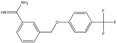 3-[4-(trifluoromethyl)phenoxymethyl]benzene-1-carboximidamide Struktur