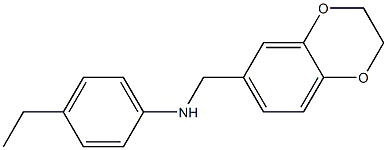 N-(2,3-dihydro-1,4-benzodioxin-6-ylmethyl)-4-ethylaniline Struktur